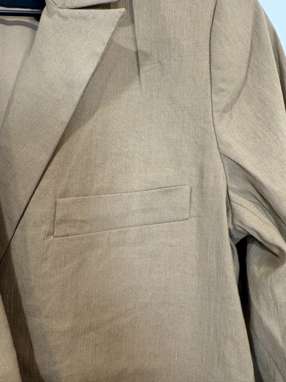 NWT 🌟 JENNI KAYNE 🌟 LINEN KEATON BLAZER KHAKI SZ 2 - Picture 7 of 11